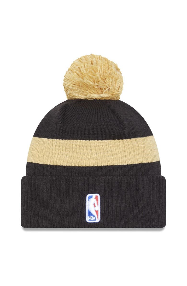 New Era Men's New Era  Black Toronto Raptors 2022/23 City Edition Official Cuffed Pom Knit Hat, Alternate, color, 