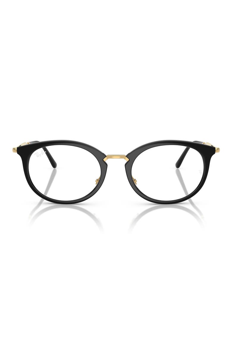 51mm Oval optical glasses, Main, color, BLACK