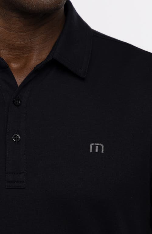 Travismathew Tour Guide Embroidered Logo Polo In Black