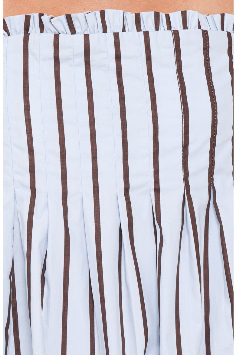 Cole Striped Minidress, Alternate, color, BLUE/ BROWN STRIPE