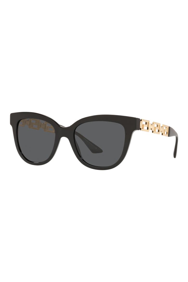 54mm Cat Eye Sunglasses, Alternate, color, BLACK/ DARK GREY
