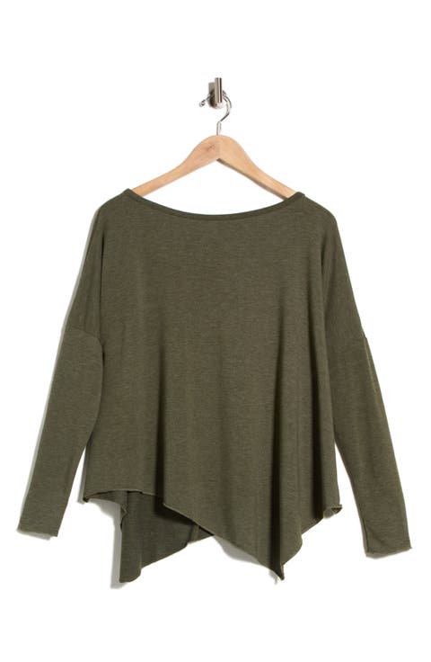 Asymmetrical Hem Dolman Sweater