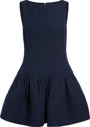 Oscar de la Renta Bubble Hem Tweed Minidress