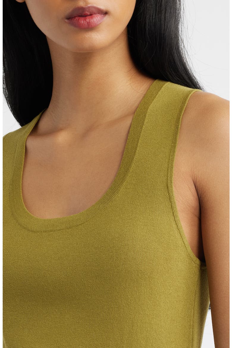 Sleeveless Rib Top, Alternate, color, GREEN
