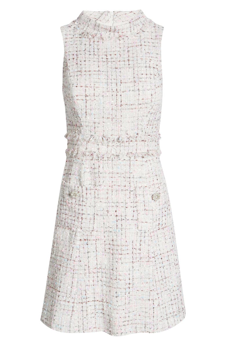 Harper Rose Mock Neck Tweed Dress, Alternate, color,