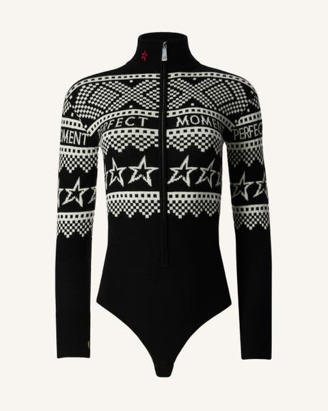 Intarsia-knit Merino Wool Bodysuit