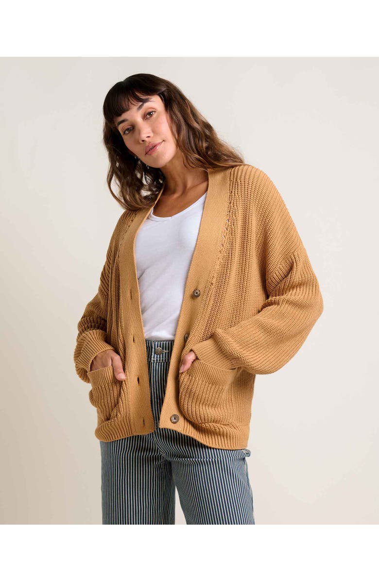 Toad & Co Bianca Shaker Cardigan, Main, color, Camel