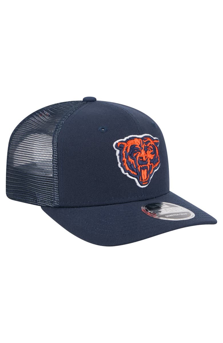 New Era Men's New Era Navy Chicago Bears Team Collection 9SEVENTY Stretch-Snap Adjustable Hat, Alternate, color, Navy