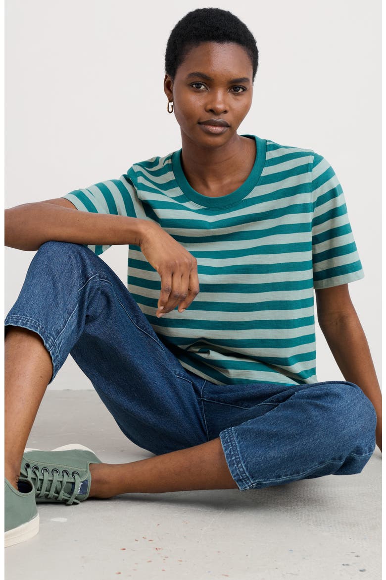 Copseland Stripe Organic Cotton T-Shirt, Alternate, color, SCALLION EMULSION