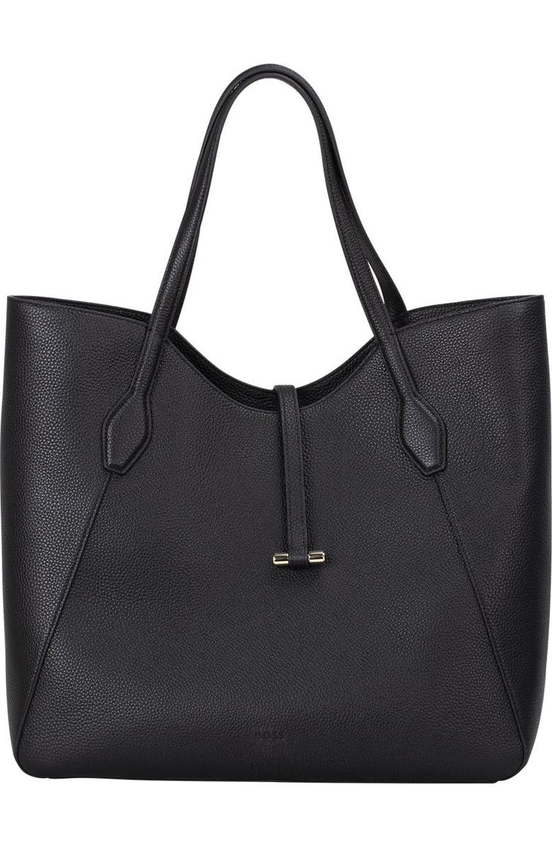 BOSS Lidney Leather Tote, Main, color,