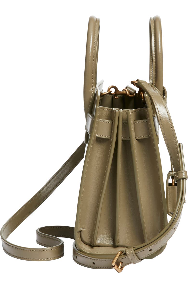 Saint Laurent Nano Sac de Jour Leather Tote, Alternate, color, Strong Moss