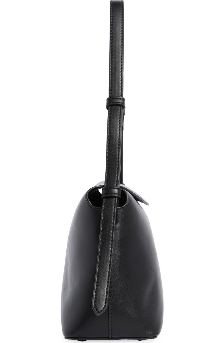 BCBG Overlap Flap Shoulder Bag, Alternate, color, Black