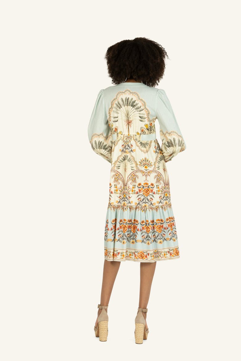 Sia Dress, Alternate, color, Light Blue Tropical Print