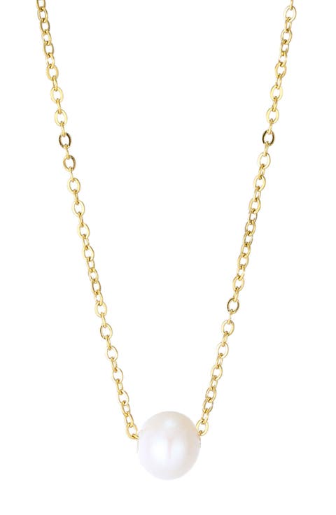 Faux Pearl Pendant Necklace