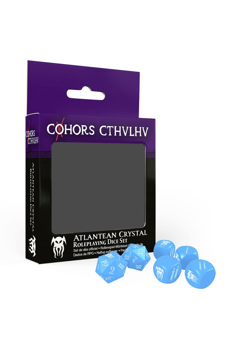 Atlantean Crystal Dice Pack, 6 Dice, Main, color, Multicolored