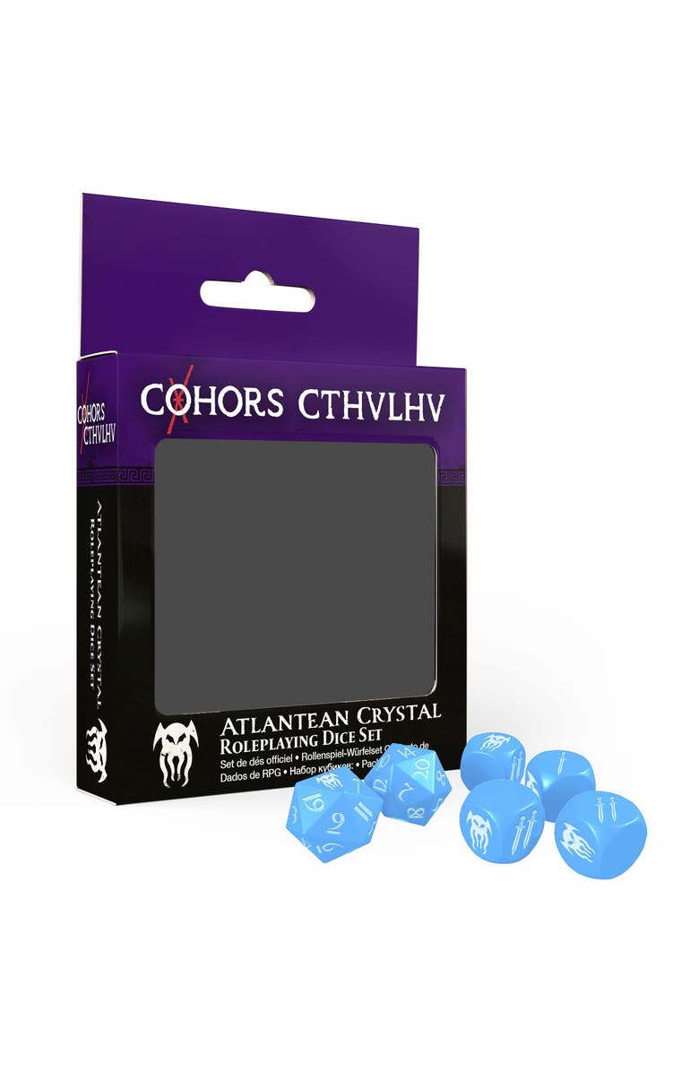 Cohors Cthulhu RPG Atlantean Crystal Dice Pack, 6 Dice, Main, color, Multicolored