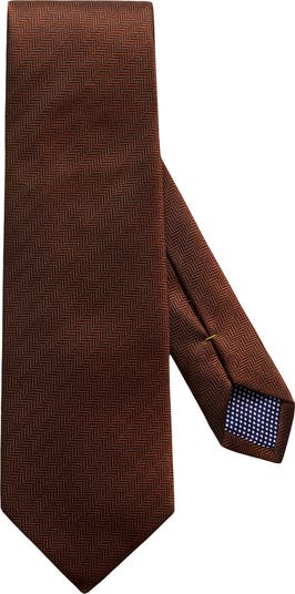 Herringbone Textured Silk Tie