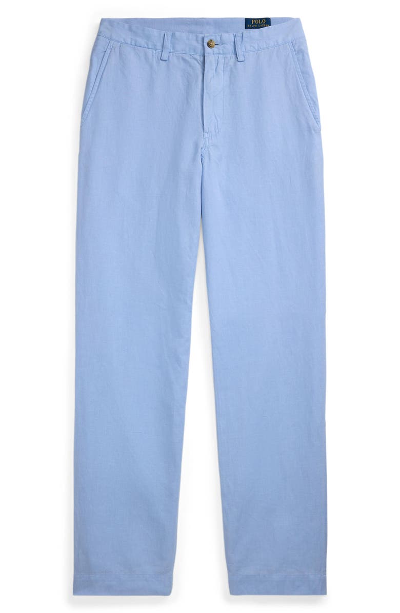 Polo Ralph Lauren Straight Fit Linen & Cotton Pants, Main, color,