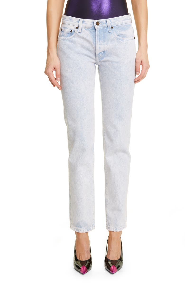 Saint Laurent Colombus Low Rise Nonstretch Denim Jeans, Main, color,