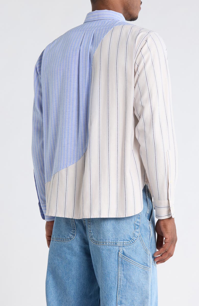 Brain Dead x Brooks Brothers California Panelled Oxford Button-Down Shirt, Alternate, color, Light Blue