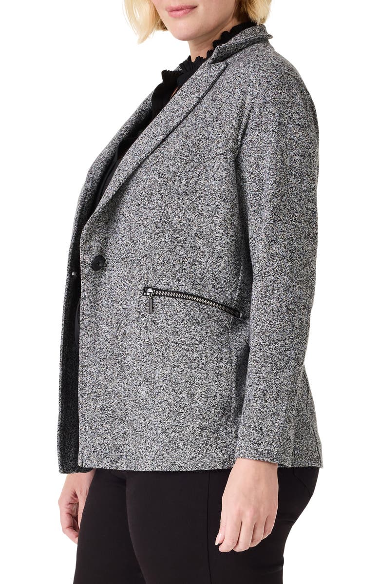 NIC+ZOE Zipped Up Marled Knit Blazer, Alternate, color, 