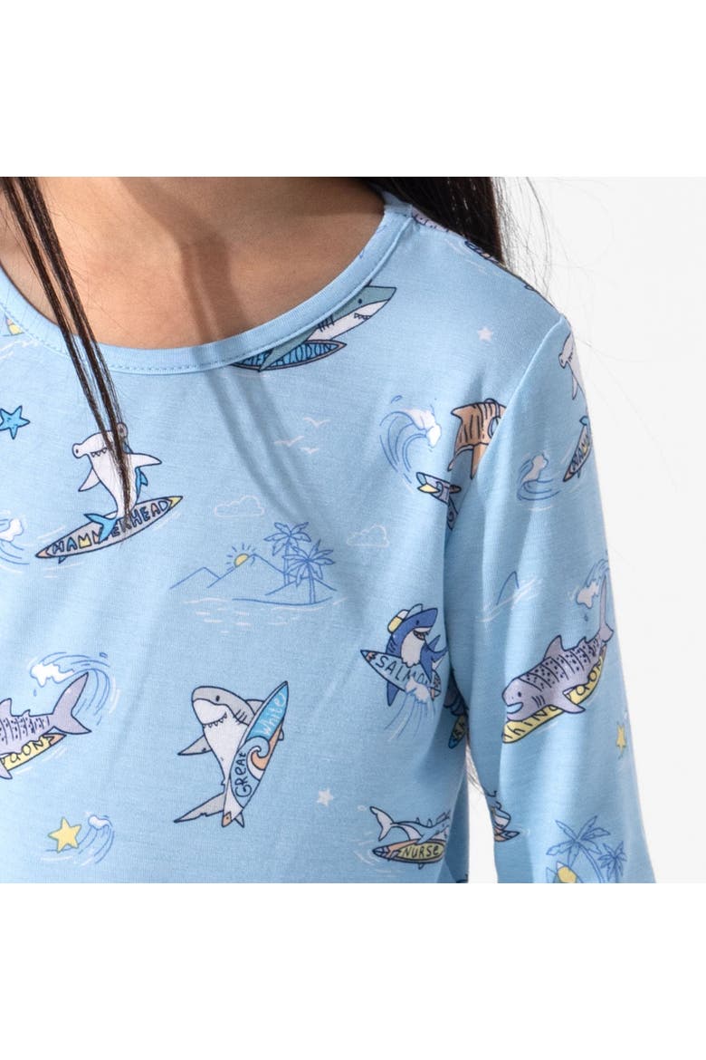 Kids' Shark School Set of 2 Piece Pajamas, Alternate, color, Shark School