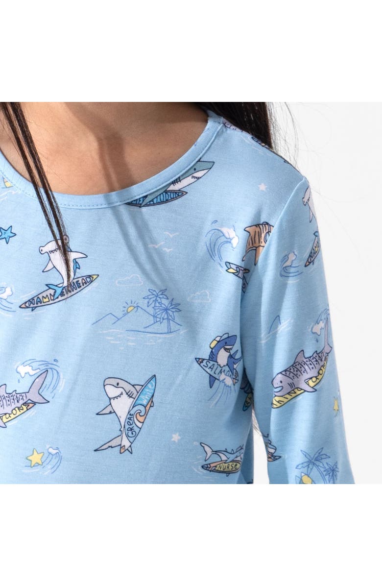 Bellabu Bear Kids' Shark School Set of 2 Piece Pajamas, Alternate, color, Shark School