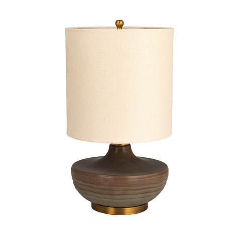 Table Lamp with Elongated Drum Shade