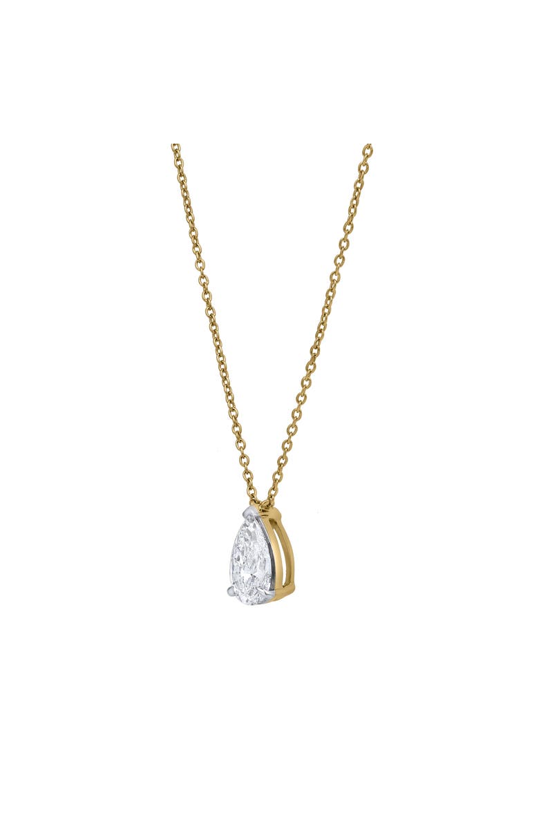 LuvMyJewelry Pear Perfection 14K Gold Lab Grown Diamond Necklace - 1 ct, Alternate, color, 14K Yellow Gold