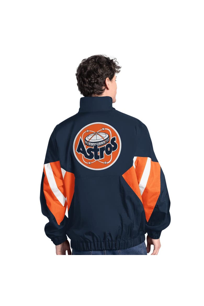 Men's Starter  Navy Houston Astros Cooperstown Chief Half-Zip Pullover, Alternate, color, Navy