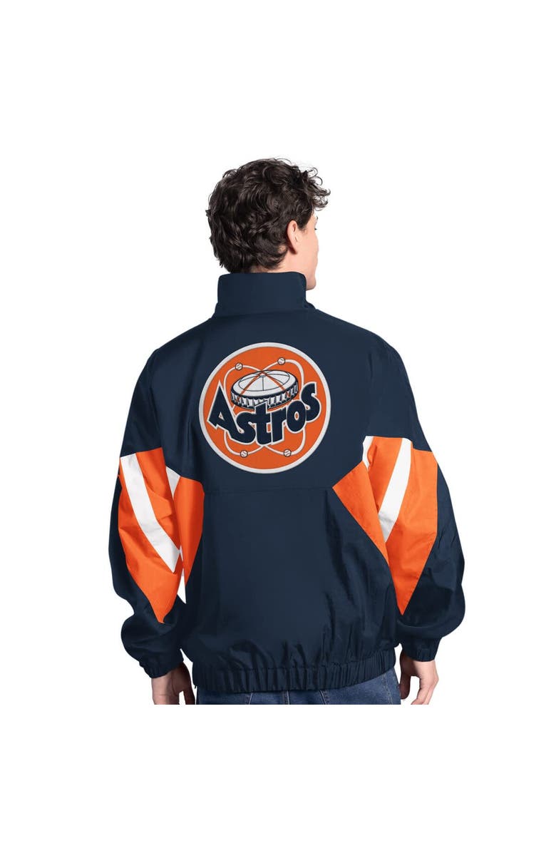 STARTER Men's Starter  Navy Houston Astros Cooperstown Chief Half-Zip Pullover, Alternate, color, Navy