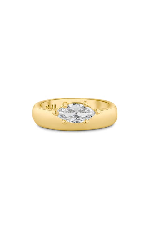 Marquise Cubic Zirconia Band Ring