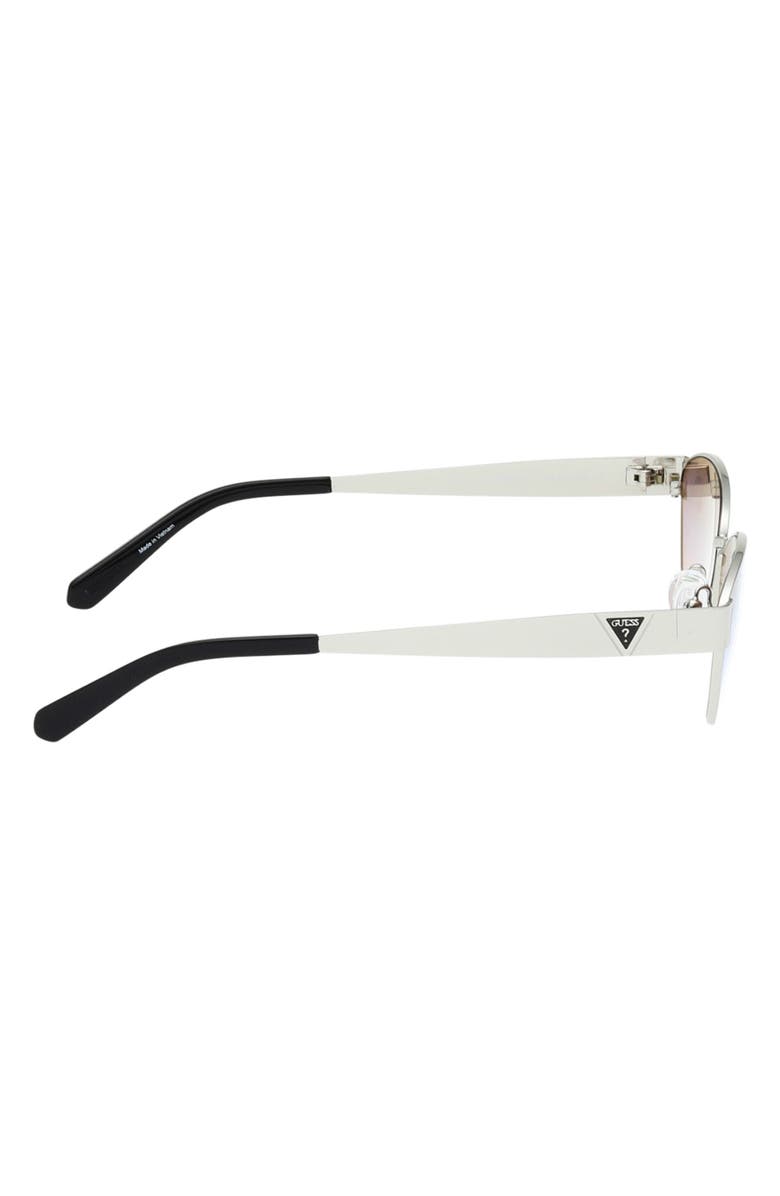 GUESS 58mm Cat Eye Sunglasses, Alternate, color, Nickeltin / Gradient Bordeaux