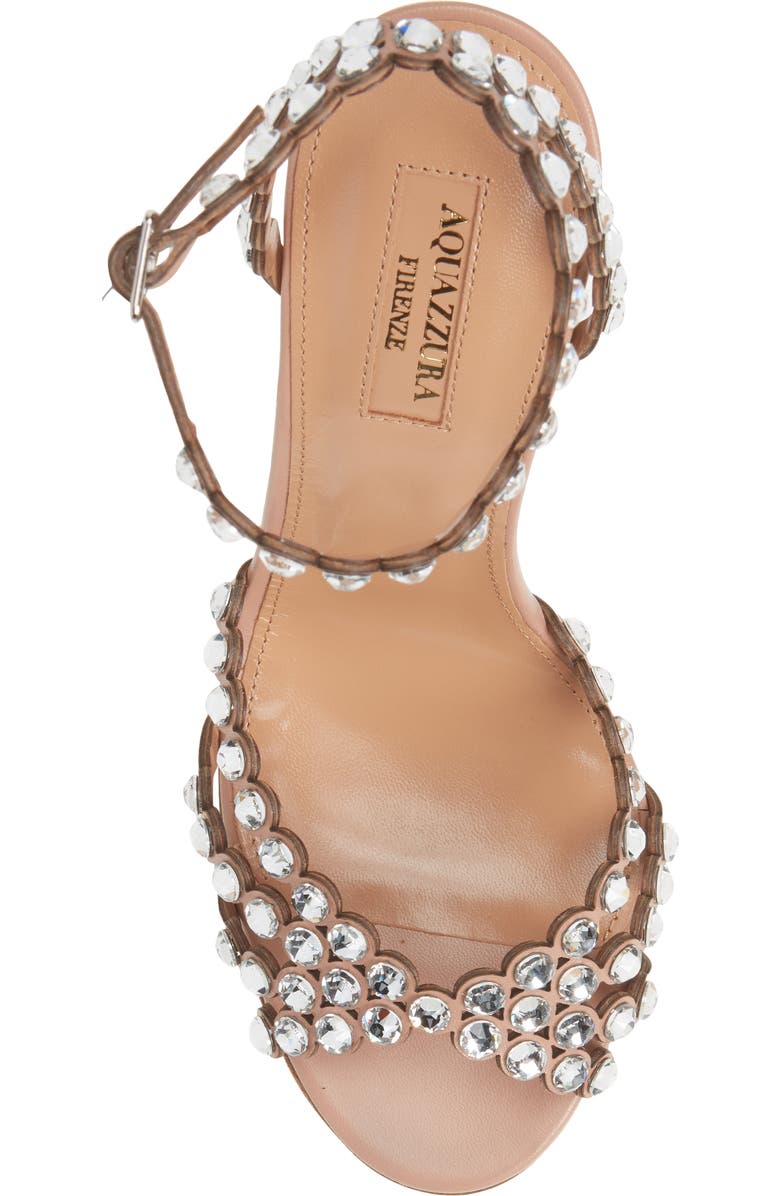 Aquazzura Tequila Crystal Embellished Ankle Strap Sandal, Alternate, color,
