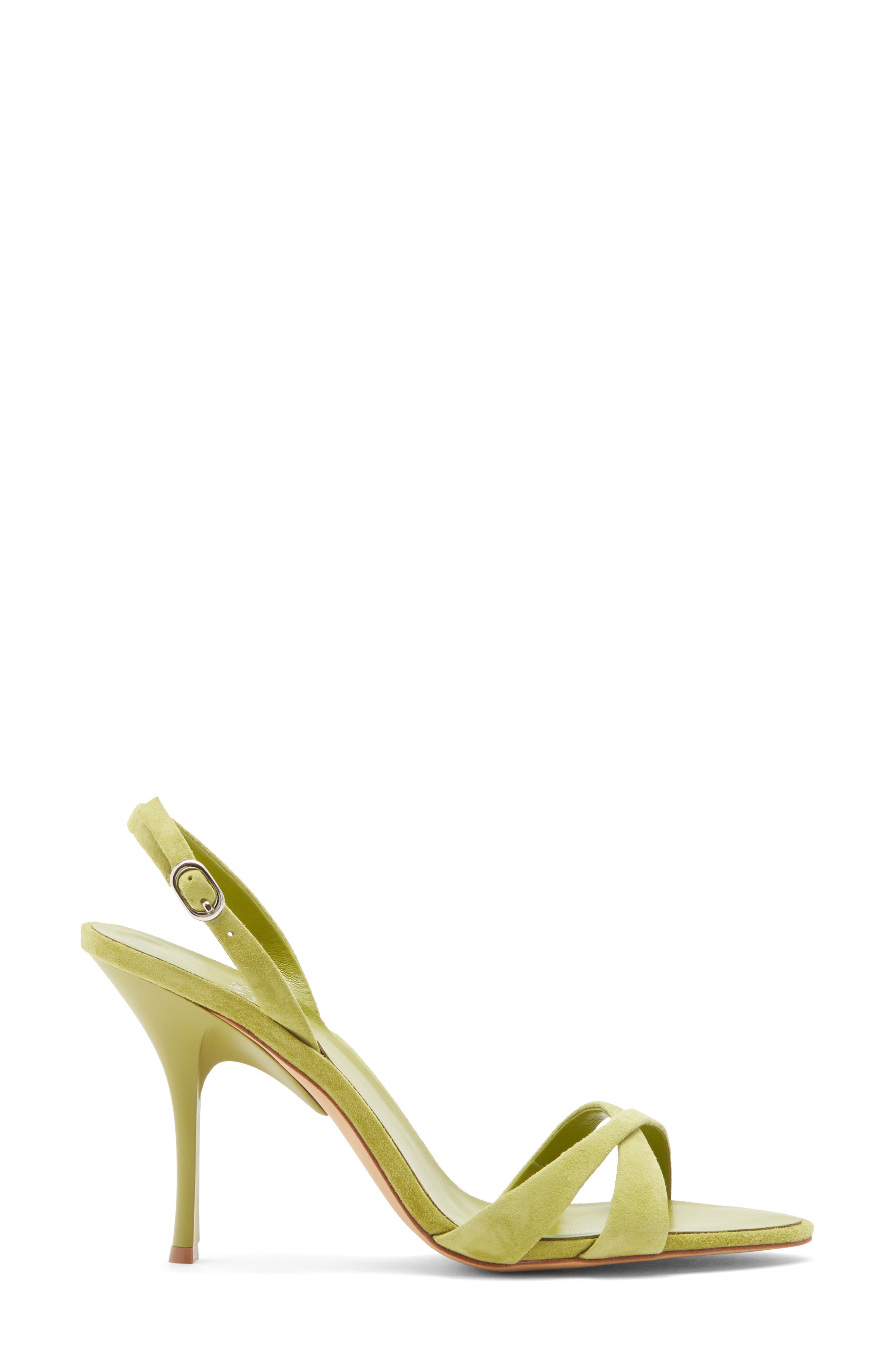 Marielle Slingback Sandal, Alternate, color, CHARTREUSE SUEDE