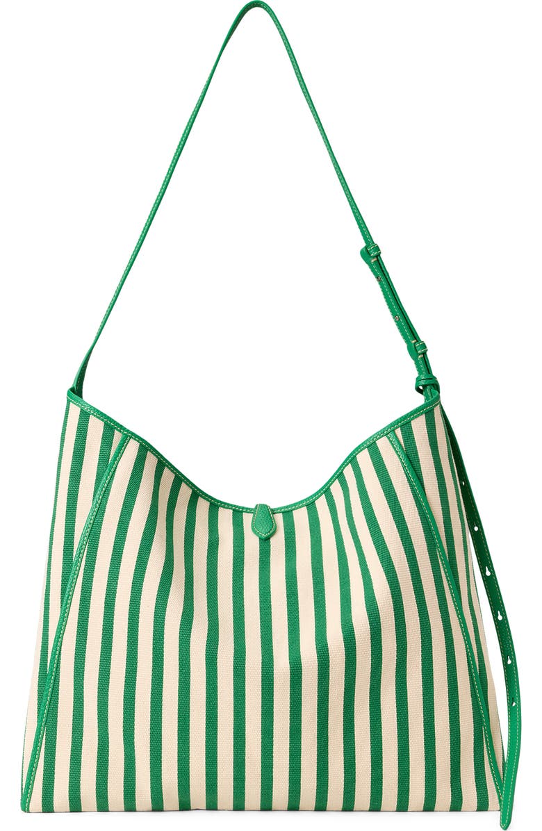 Polo Ralph Lauren Polo Play Stripe Canvas Messenger Bag, Alternate, color, Paper/ Parrot
