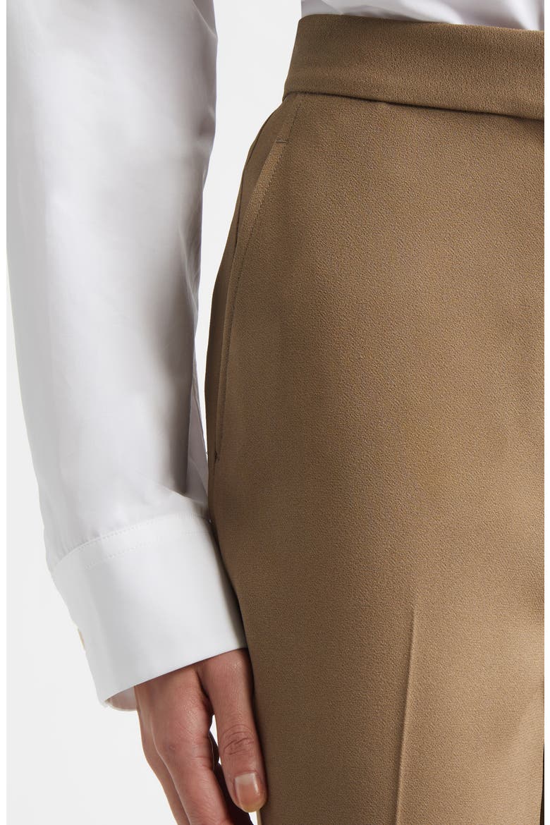 Stretch Crepe Flare Leg Pants, Alternate, color, TRUFFLE