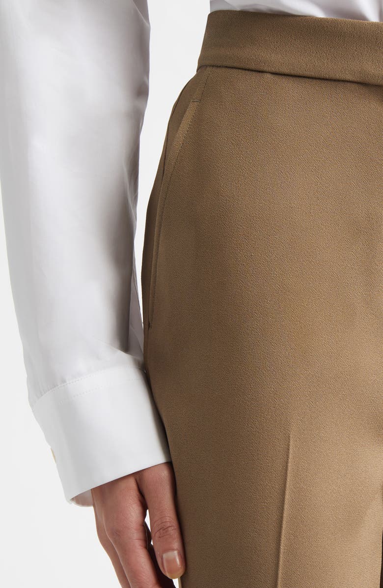 ST. JOHN Stretch Crepe Flare Leg Pants, Alternate, color, Truffle