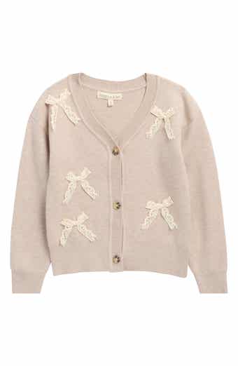 Kids' Lace Bow Cardigan