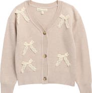 MARGAUX AND LEXI Kids' Lace Bow Cardigan