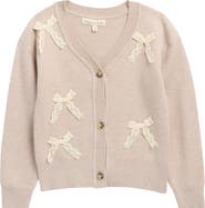 MARGAUX AND LEXI Kids' Lace Bow Cardigan