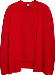 TOTEME Cashmere Crewneck Cape Sweater