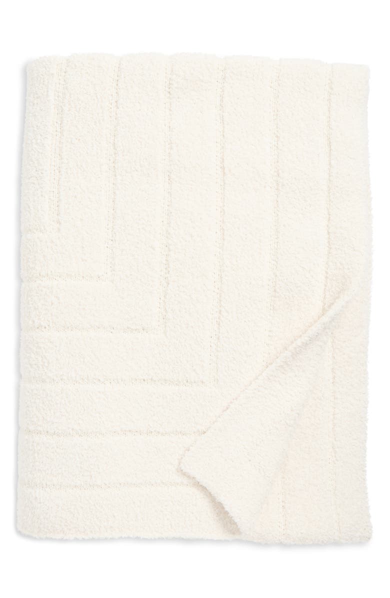 Barefoot Dreams<sup>®</sup> CozyChic<sup>®</sup> Prism Throw Blanket, Main, color, Cream