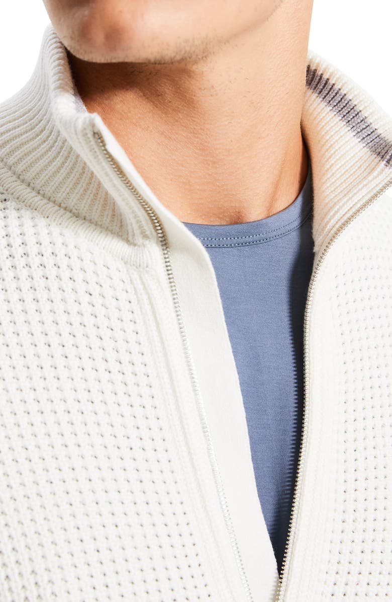 Theory Gary Thermal Cotton & Cashmere Zip-Up Sweater, Alternate, color,