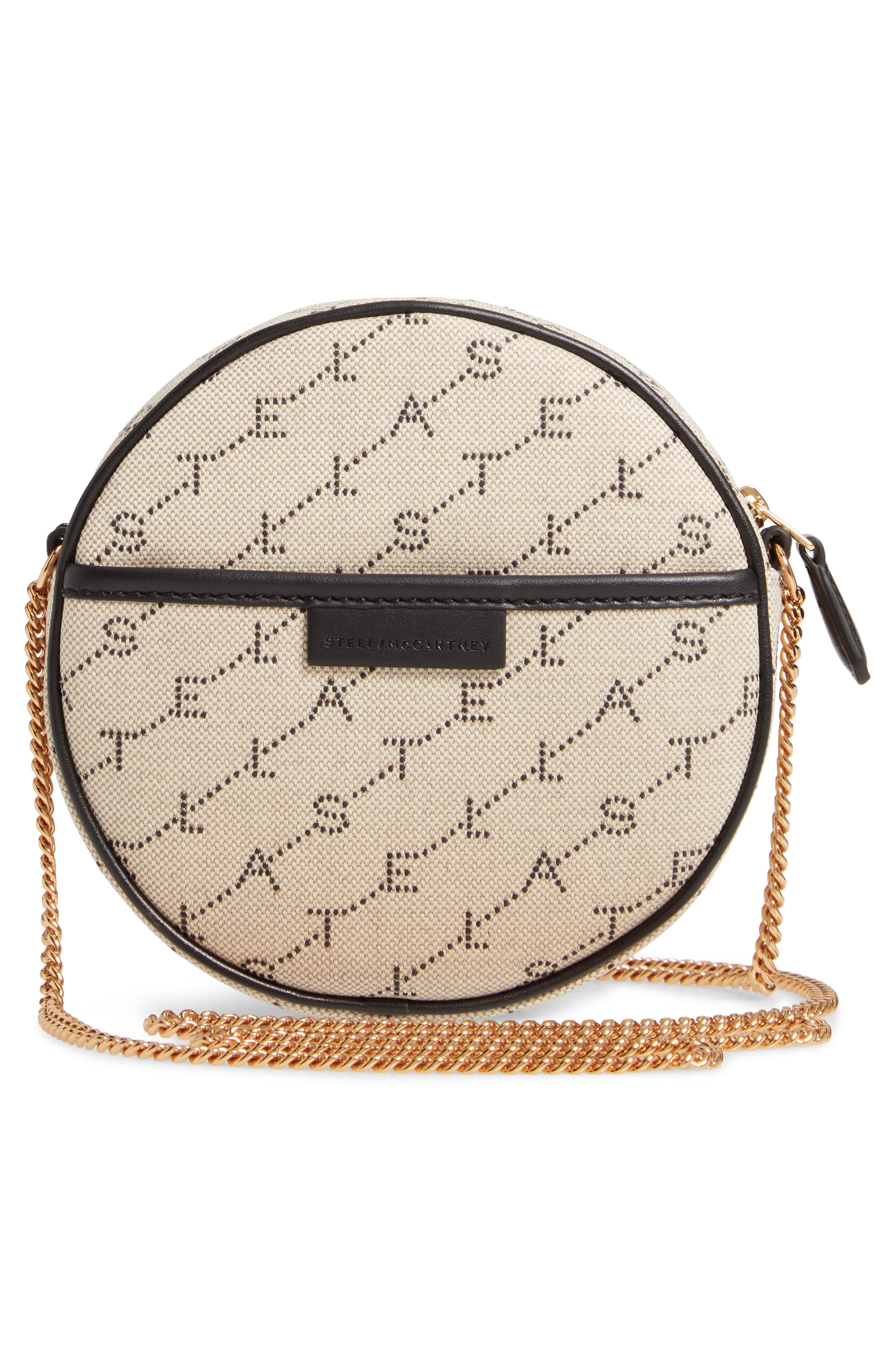 Stella McCartney Monogram Canvas Circle Crossbody Bag, Alternate, color, 