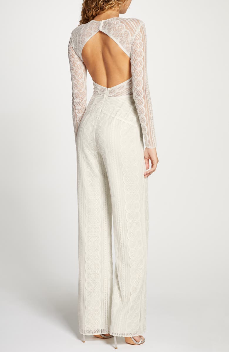 By Watters Curtis Long Sleeve Lace Jumpsuit, Alternate, color,