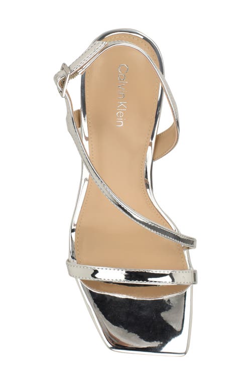 Calvin Klein Tansley Slingback Sandal In Silver