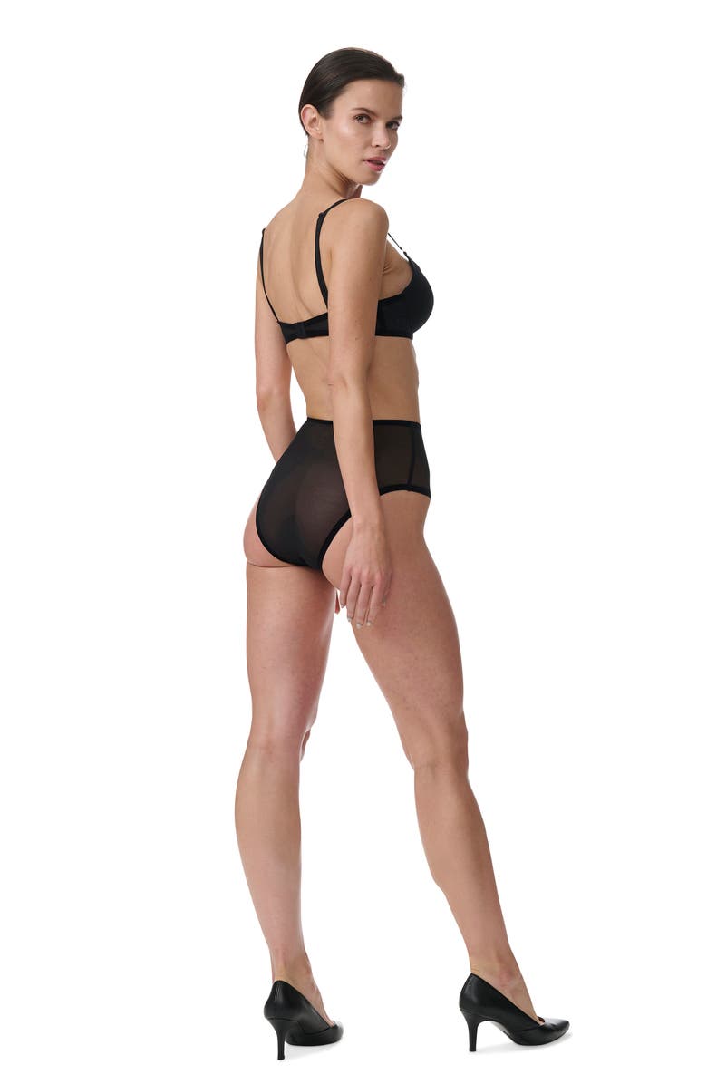 Wolford Mesh & Lace Shaping Briefs, Alternate, color, 