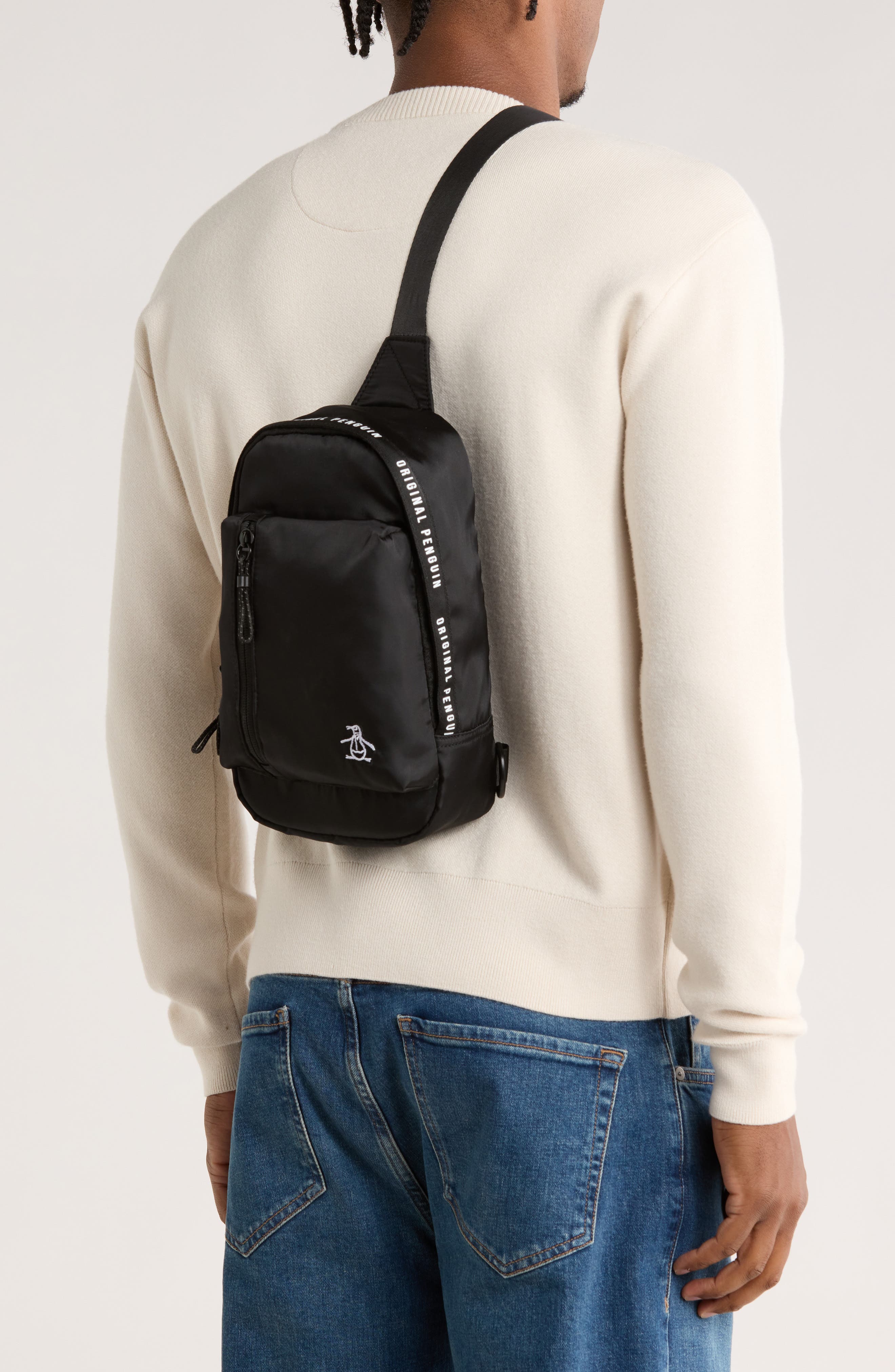 Original Penguin Sport Sling Crossbody Bag, Alternate, color, Black