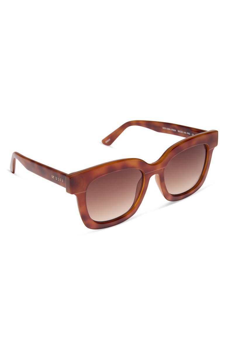 DIFF 56mm Makay Square Sunglasses, Alternate, color, Maple Tortoise
